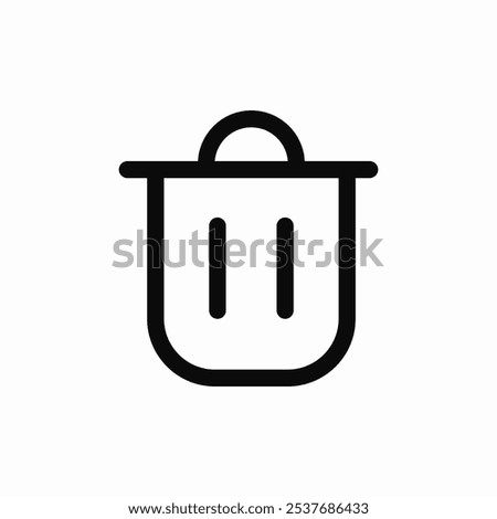 delete trash bin icon sign vector