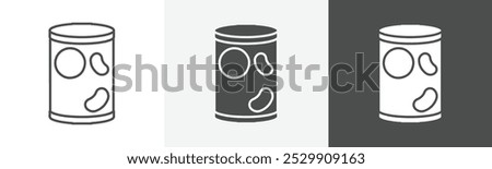 tin can icon Flat design on isolated background