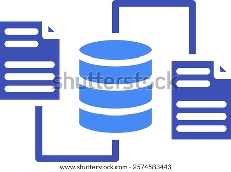 Database Share Icon Mixed Vector Illustration