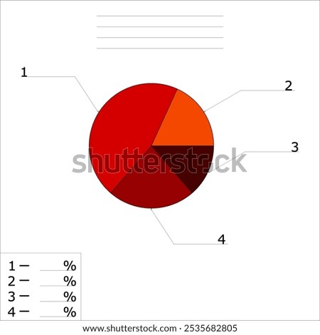 Color pie chart for four
slot with interest.