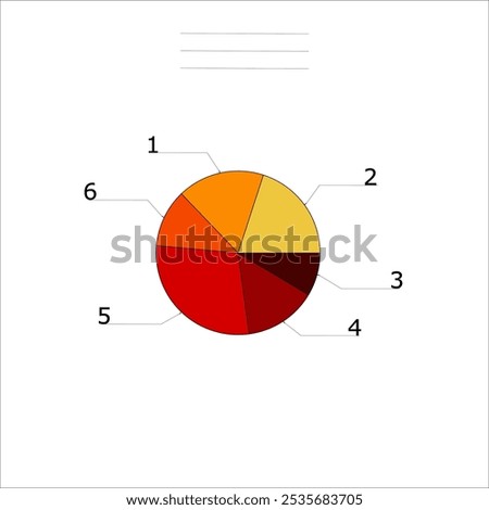 Color pie chart for six
slots.


