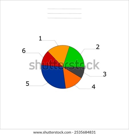 Color pie chart for six
slots.