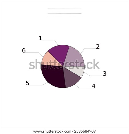 Color pie chart for six
slots.