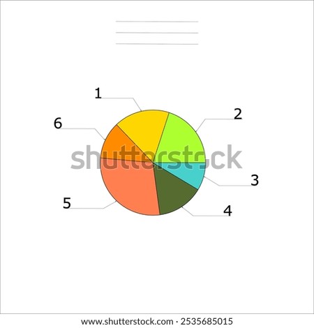 Color pie chart for six
slots.