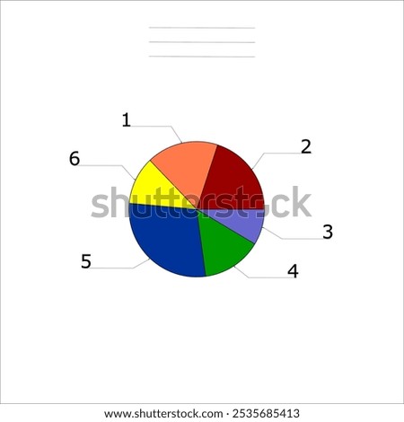 Color pie chart for six
slots.