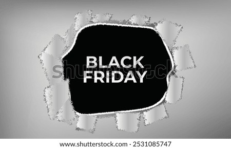 Black Friday Torn Paper Design,
Ripped Paper Black Friday Banner,
Torn Edge Black Friday Promotion,
Black Friday Sale Graphic Design