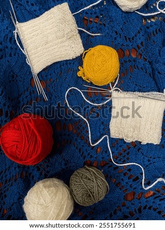 Similar – Image, Stock Photo Aesthetic beige yarn skein, close up