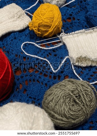 Similar – Image, Stock Photo Aesthetic beige yarn skein, close up