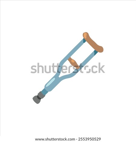 Crutch icon design template vector illustration on white background. Vector emoji illustration. 