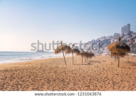 Similar – Foto Bild Strand an der chilenischen Küste bei Valparaiso