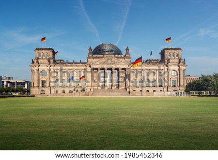 Image, Stock Photo Bundestag german federal parliament building in Berlin Germany