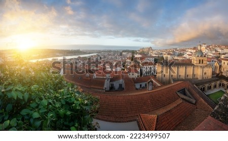 Similar – Foto Bild Das Stadtbild von Coimbra bei Sonnenuntergang, Portugal