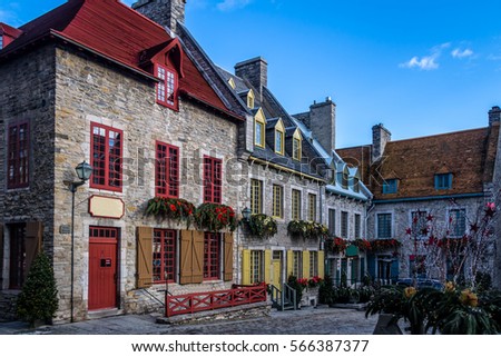 Similar – Image, Stock Photo Old City Quebec Québec