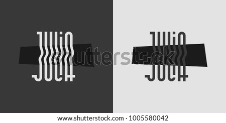 Julia logo, monogram,vector