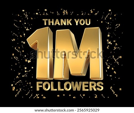 thank you 1M Views celebration background design,1 million Views, 1m followers , 1 million subscribers celebration, 3d text 3d font design 3d vector text 3d illustration font typography sign logo art.