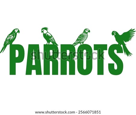 Macaw logo , website parrot logo, Vector flying macaw bird Simple birds illustration. Parrot silhouette template sign Stamp symbol Sketch. cute green parrot site banner WordPress logo birds texture 
