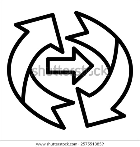 Recovery Arrow Icon Element For Design