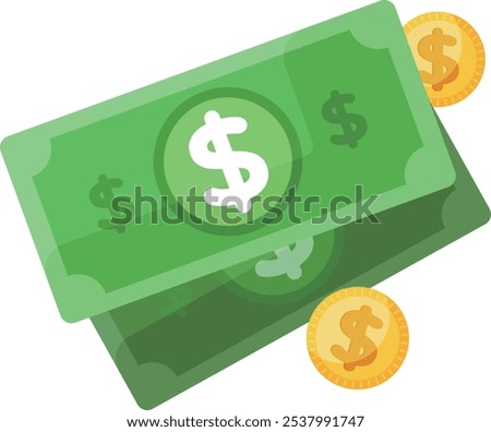 money asset bill dollar bank business cash salary usd vector rich wealth