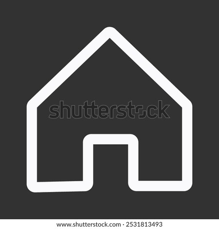 Minimalist house icon with a clean, modern design. Ideal for real estate websites, apps, property listings, and architectural projects. Scalable vector for crisp details in digital and print use.