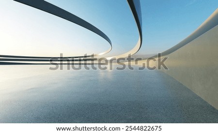 Similar – Image, Stock Photo Asphalt with wavy structures accentuated by light sand