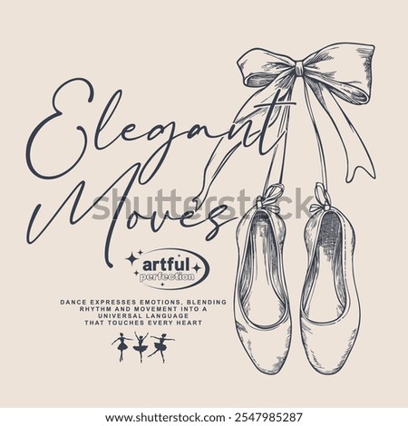 Similar – Image, Stock Photo Ballet shoes with ribbons on a white tutu in a dance studio