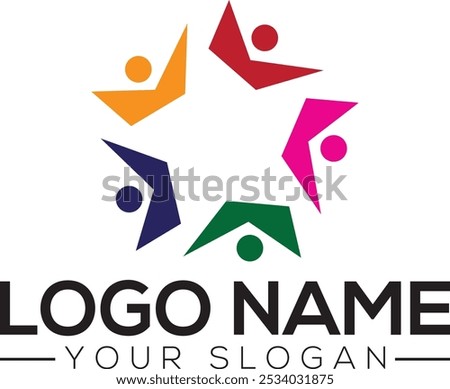 Pinwheel logo templates. Circular simple signs, colorful shapes for abstract design, rainbow spinner, different companies logotype template, vector isolated Rotate LOGO