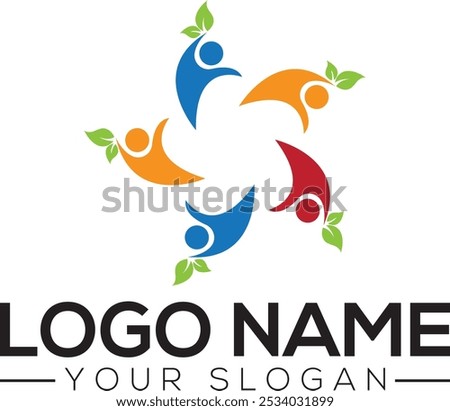 Pinwheel logo templates. Circular simple signs, colorful shapes for abstract design, rainbow spinner, different companies logotype template, vector isolated Rotate LOGO