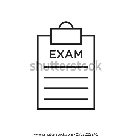 Exam icon. simple thin line icon.