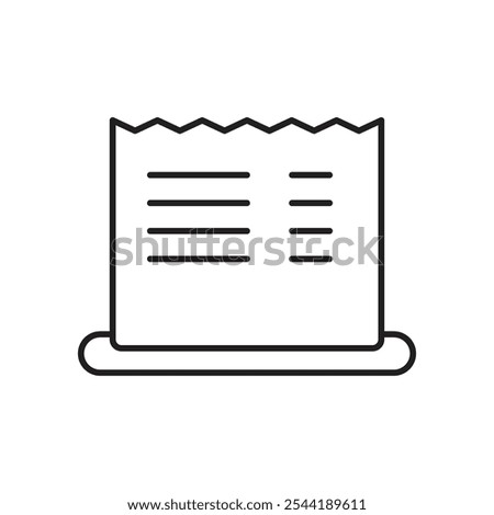 Paper receipt icon. isolated vector icon.