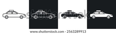 Taxi icon pack for app and website ui designs.