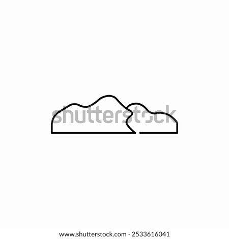 glacier area icon sign vector