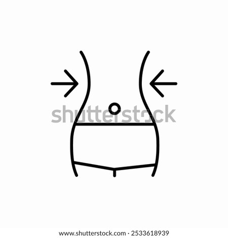 slim female body icon sign vector