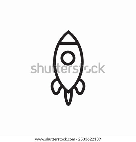 rocket launch icon sign vector