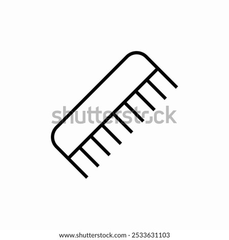 hair comb icon sign vector