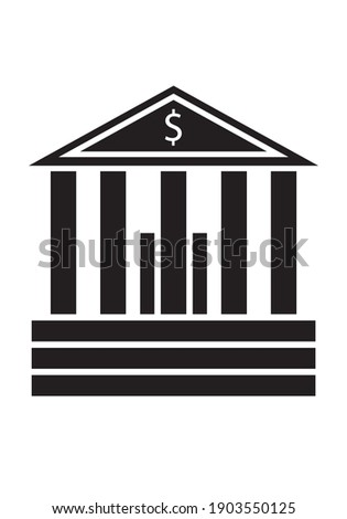 
Icono de banco con el símbolo del dolar
Bank icon with dollar symbol