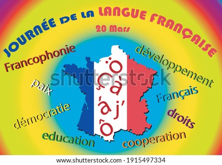 
International day of the French language, March 20. Values Stock fotó © 
