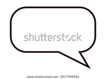 Icono de bocadillo de habla vació en fondo blanco. Stockfoto © 