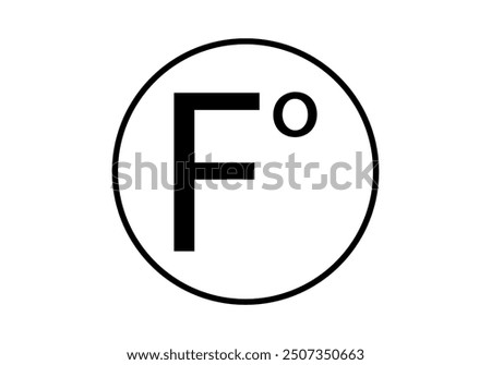 Temperature Fahrenheit degree black icon