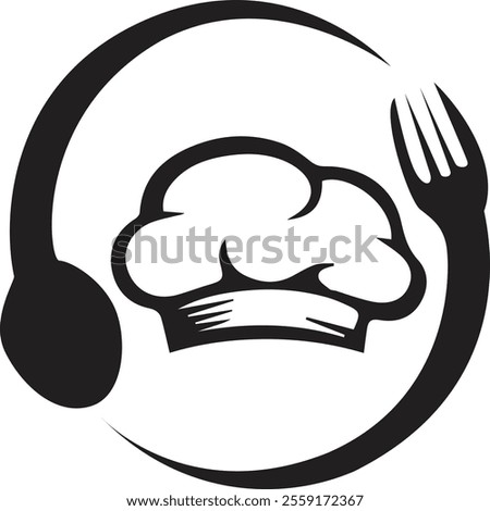 Cook, chef logo or icon. labels for the menu of restaurant or cafe. vector symbol isolated on white background chef master logo with chef hat on white background