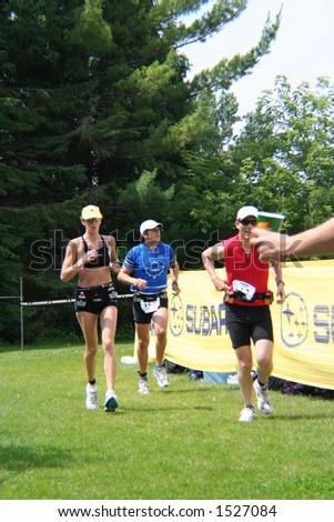setting out on the running stage of an iron man