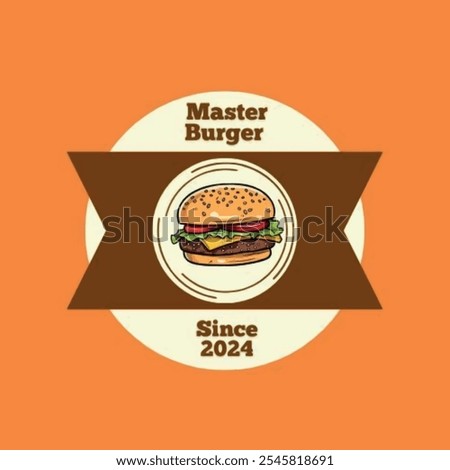 Burger master- burger restaurant- logo