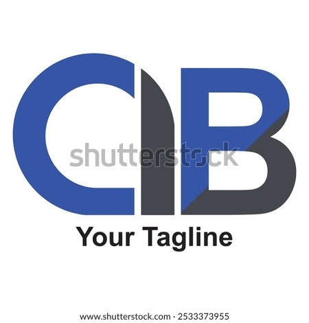 Professional Blue and Grey CIB Logo