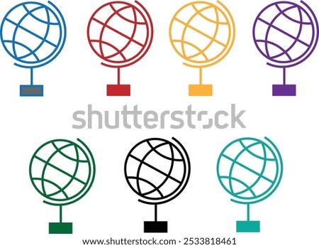 Globes Icon design.eps in adobe illustrator