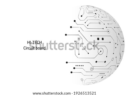 Circuit technology background with hi-tech digital data connection system and computer electronic desing