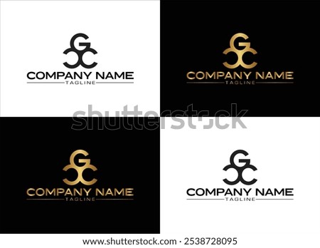 Modern and luxury letters GCC golden logo icon premium monogram, creative royal logo design for Fashion and clothing brand vector, illustration template.
