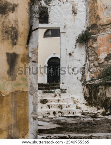 Similar – Image, Stock Photo Two white crosses on a tree trunk