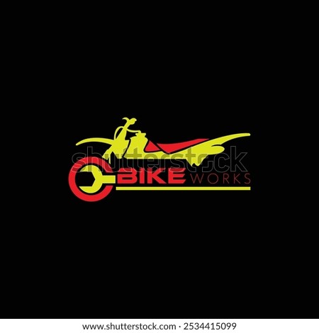 Bike repair service line icon, Bicycle and wrench outline vector symbol, Editable stroke.