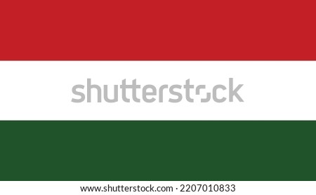 Vector flag of Hungaria. Symbol of patriotism and freedom. This file is suitable for digital editing and printing of any size