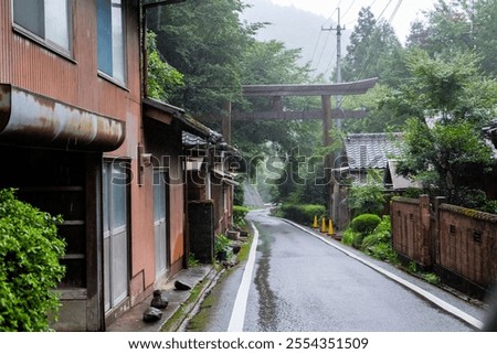 Image, Stock Photo Hidden road in the forest in spring