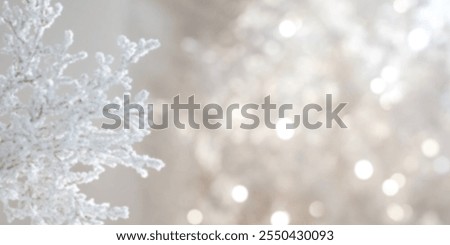 Similar – Image, Stock Photo delicate white frost adorns the edges of a woody thyme bush.  Geometric setting of leaves